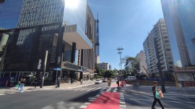 Sao Paulo (SP), Brezilya 05 / 23 / 2024 - Avenida Paulista 'daki Praca do Ciclista bölgesinde yapılan çalışmalar, 2 Haziran' da gerçekleşen LGBT + Parade üçlüsünün geleneksel rotasını değiştirdi. 