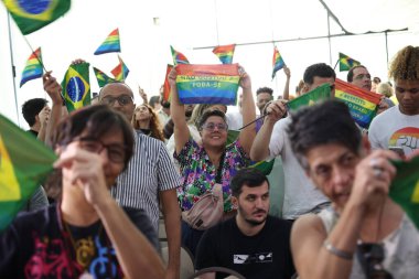 Sao Paulo (SP), Brezilya 05 / 23 / 2024 28. Sao Paulo LGBT + Pride Parade basın konferansı 2 Haziran 2024 'te 
