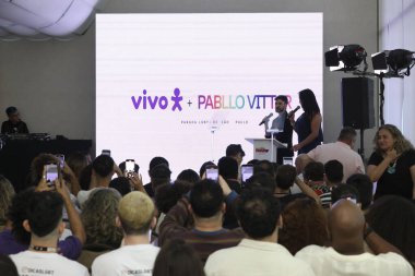 Sao Paulo (SP), Brezilya 05 / 23 / 2024 28. Sao Paulo LGBT + Pride Parade basın konferansı 2 Haziran 2024 'te 