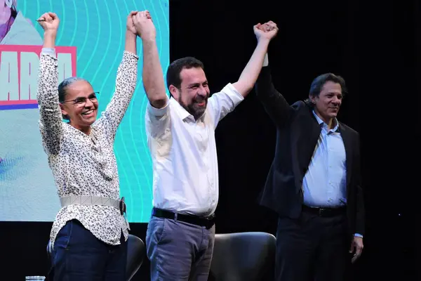 Stock image Sao Paulo (SP), Brazil 05/24/2024 - The Minister of Finance Fernando Haddad, during a seminar on Cities of the Future together with the federal deputy and pre-candidate for mayor of Sao Paulo Guilherme Boulos