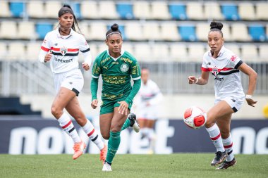 Santana de Parnaba (SP), 05 / 26 / 2024 - Paulista Kadınlar Futbol Şampiyonası 'nın ikinci turu için So Paulo ile Palmeiras arasındaki maç, Belediye Prefeito Gabriel Marques Stadyumu' nda yapıldı.