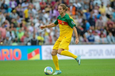 Rio de Janeiro (RJ), 26 / 05 / 2024 Filipe Luis, Esperanca x Uniao, Dayanışma Futbol 2024 maçı sırasında, Maracana 'da düzenlenen Rio Grande do Sul' daki yağmur mağdurları için para toplayan bir etkinlik.