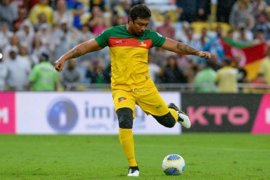 Rio de Janeiro (RJ), 26 / 05 / 2024 Shaman, Esperanca x Uniao, Dayanışma Futbol 2024 maçı sırasında, Maracana 'da düzenlenen Rio Grande do Sul' daki yağmur mağdurları için para toplayan bir etkinlik.