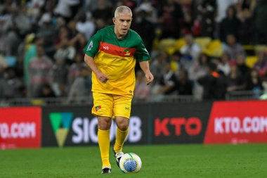 Rio de Janeiro (RJ), 26 / 05 / 2024 tarihli Esperanca x Uniao maçı sırasında, Dayanışma Futbol 2024, Maracana 'da düzenlenen Rio Grande do Sul' daki yağmur mağdurları için para toplayan bir etkinlik.