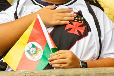 Rio de Janeiro (RJ), 05 / 26 / 2024 Public during Dayanışma Futbol, eski oyuncular ve sanatçıların oluşturduğu takımlarla maç, para toplayıp bağışları teşvik edecek
