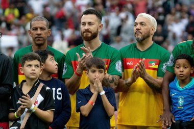 Rio de Janeiro (RJ), 05 / 26 / 2024 The singer Belo during Dayanışma Futbolu, eski oyuncular ve sanatçılardan oluşan takımlarla oynanan maç para toplayacak 
