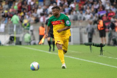 Rio de Janeiro (RJ), 05 / 26 / 2024 Dayanışma Futbolu, eski oyuncular ve sanatçıların oluşturduğu takımlarla yapılan maç, bağışları toplayacak ve teşvik edecek