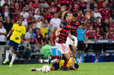 Rio de Janeiro (RJ), 28 / 05 / 2024 The player Davi Luiz, Flamengo x Milonarios arasında oynanan maçta, grup aşamaları için geçerli. Libertadores da America 2024, Mario Filho Stadyumu 'nda (Maracana)
