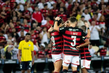 Rio de Janeiro (RJ), 28 / 05 / 2024 ihale, grup aşamaları için geçerli olan Flamengo x Milonarios arasında oynanan karşılaşmada. Libertadores da America 2024, Mario Filho Stadyumu 'nda (Maracana)