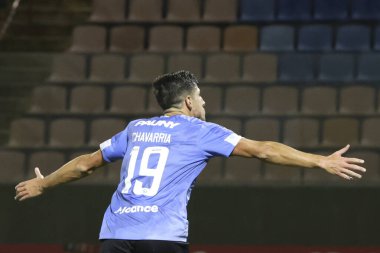 Barueri (SP), Brezilya 05 / 28 / 2024 - Oyuncu Pablo Chavarria, Güney Amerika Şampiyonası 6. turunda geçerli olan Belgrano (ARG) ile oynadığı iç saha maçında golünü kutluyor