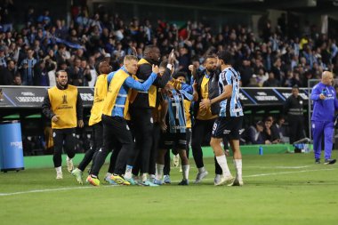 CURITIBA (PR), 29 / 05 / 2024 Oyuncu Soteldo, Gremio ile Copa Libertadores da America 2024 'ün 6. turu için en güçlü rakibi arasındaki maçta golünü kutluyor.