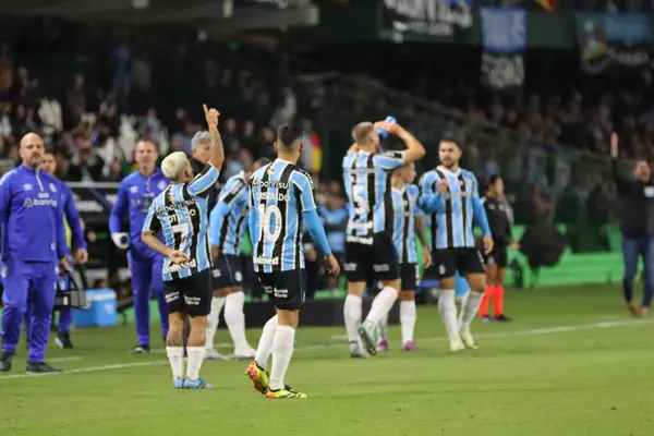 stock image CURITIBA (PR), 29/05/2024 The player Soteldo celebrates his goal during the match between Gremio against Strongest valid for the 6th round of the group stage of the Copa Libertadores da America 2024