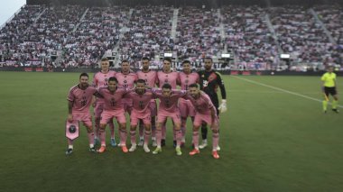 Fort Lauderdale, Fort Lauderdale 'deki Lockhart Stadyumu' nda düzenlenen Inter Miami ile Atlanta United arasındaki maç sırasında Fort Lauderdale 'de oynanan Fort Lauderdale (FL) 05 / 29 / 2024-FOOTBALL-MATCH-CHAMPIONSHIP-The Inter Miami Team