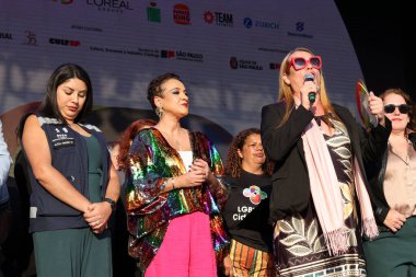 Sao Paulo (SP), 05 / 30 / 2024 23. Sao Paulo LGBT Çeşitlilik Kültür Fuarı etkinlikleri, bu 30 Perşembe günü Corpus Christi bayramı sırasında Barra Funda mahallesindeki Latin Amerika Anıtı 'nda düzenlendi.