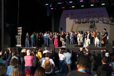 Sao Paulo (SP), 05 / 30 / 2024 Bakan Silvio Luiz de Almeida İnsan Hakları Bakanlığı ve Brezilya vatandaşlığı ve Banco do Brasil başkanı Tarciana Medeiros