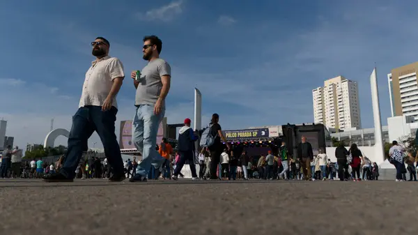 stock image Sao Paulo (SP), Brazil 05/30/2024 The 23rd LGBT+ Diversity Cultural Fair, organized by ParadaSP - Sao Paulo LGBT Pride Parade Association, which takes place this Thursday May 30, at the Memorial da America Latina