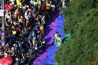 Sao Paulo (SP), Brazil 06 / 02 / 2024 Movement at the 28. LGBT + Pride Parade at the theme: Enough of Negligence and Legislative Retback - LGBT + nüfus hakları için bilinçli olarak oy verin. 