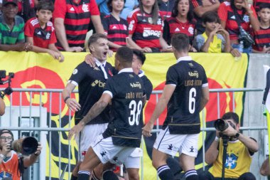 Rio de Janeiro (RJ), 02 / 06 / 2024 - BRASILEIRO / VASCO / FLAMENGO / RJ - Oyuncu Pablo Vegetti, Vasco ve Flamengo arasında oynanan ve A 2024 Brezilya serisi A 2024 'ün 13. turu için geçerli olan maçta attığı golü kutluyor. 