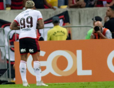 Rio de Janeiro (RJ), 02 / 06 / 2024 - BRASILEIRO / VASCO / FLAMENGO / RJ - Oyuncu Gabigol, A 2024 Brezilya serisinin 13. turu için geçerli olan Vasco ve Flamengo arasında oynanan karşılaşmada golünü kutluyor 