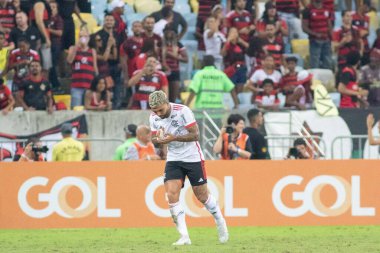 Rio de Janeiro (RJ), 02 / 06 / 2024 - BRASILEIRO / VASCO / FLAMENGO / RJ - Oyuncu Gabigol, A 2024 Brezilya serisinin 13. turu için geçerli olan Vasco ve Flamengo arasında oynanan karşılaşmada golünü kutluyor 