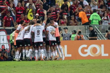 Rio de Janeiro (RJ), 02 / 06 / 2024 - BRASILEIRO / VASCO / FLAMENGO / RJ - Oyuncu Gabigol, A 2024 Brezilya serisinin 13. turu için geçerli olan Vasco ve Flamengo arasında oynanan karşılaşmada golünü kutluyor 