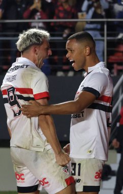 SAO PAULO, (SP) 06 / 02 / 2024-FOOTBALL / CHAMPIONSHIP / MATCH- Oyuncu Calleri, Brezilya Şampiyonası için geçerli olan Sao Paulo ve Cruzeiro arasında Morumbis Stadyumu 'ndaki Sao Paulo şehrinde oynanan karşılaşmada amacını kutluyor.