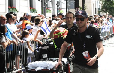 (New York 'ta İsrail Günü, 5. Geçit Töreni 2024. 2 Haziran 2024, New York, ABD: Beşinci Geçit 'te İsrail Günü, aralarında İsrail ve ABD' nin de yer aldığı 40 binden fazla katılımcının katılması beklenen New York Yahudi Toplumsal İlişkiler Konseyi tarafından düzenlenmektedir..