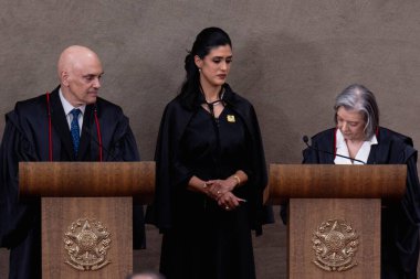 Brasilia (DF), Brezilya 06 / 03 / 2024 - Federal Yüksek Mahkeme Bakanı Carmen Lucia bu 3 Pazartesi günü Yüksek Seçim Mahkemesi (TSE) başkanı olarak göreve başladı. Görev süresi iki yıl olacak.. 