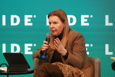 SAO PAULO (SP), 06 / 04 / 2024 - Sylvia Coutinho (Latin Amerika 'da Banco UBS CEO' su), yetkilileri, uzmanları ve iş adamlarını bir araya getiren Çevre Semineri (LIDE EGS Ambiental) sırasında. 