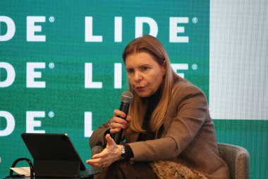 SAO PAULO (SP), 06 / 04 / 2024 - Sylvia Coutinho (Latin Amerika 'da Banco UBS CEO' su), yetkilileri, uzmanları ve iş adamlarını bir araya getiren Çevre Semineri (LIDE EGS Ambiental) sırasında. 