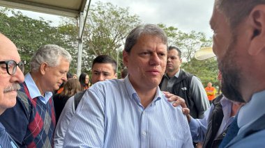 Sao Paulo (SP), 06 / 05 / 2024 Vali Tarcisio de Freitas, Sao Paulo kentlerinin iklim direncini artırma amaçlı bir tedbir paketi olan Dünya Çevre Günü 'nü bu Çarşamba sundu. 