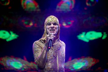 RIBEIRAO PRETO (SP), 06 / 08 / 2024 - Şarkıcı Ney Matogrosso Joao Rock 2024 Festivali 'nde verdiği konserde, Ribeirao Preto kentinde düzenlenen en iyi rock, pop, rap ve reggae festivalini gerçekleştiriyor.. 