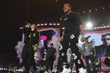 SAO PAULO (SP), 06 / 09 / 2024 - Mc 'ler yapımcı GR6 ve Salve o Sul Festivali finalinden, çok sayıda şarkıcının yer aldığı etkinlikte Rio Grande do Sul' daki selden etkilenenler için kaynak toplanması amaçlanıyor. 