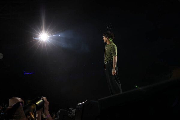 Sao Paulo Brasil 2024 Cantante Felipe Durante Festival Salve Sul — Foto de Stock