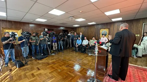 SAO PAULO (SP), Brezilya 11 / 06 / 2024 Sao Paulo Şehir Konseyi Başkanı Milton Leite, organize suç ve Ricardo Nunes Belediye Başkan Yardımcısı 'nın tanımı hakkında noktaların netleştirilmesini amaçlayan basın toplantısında