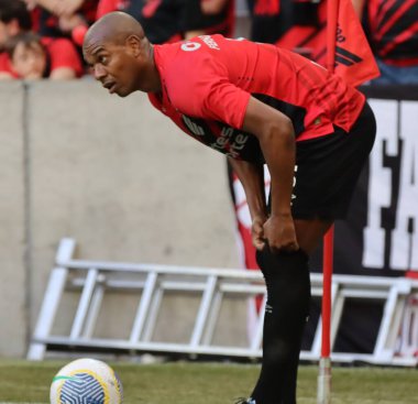 CURITIBA (PR), 06 / 16 / 2024 - Curitiba kentindeki Ligga Arena 'da düzenlenen Campeonato Brasileiro Serie A' nın 9. turu için geçerli olan Athletico ve Flamengo arasında oynanan karşılaşmada atış. 