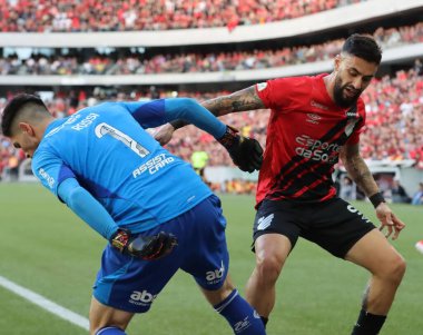CURITIBA (PR), 06 / 16 / 2024 - Athletico ve Flamengo arasında oynanan maçta kaleci Rossi, Ligga Arena 'da düzenlenen Brezilya Şampiyonluk Serisi A' nın 9. turu için geçerli.. 