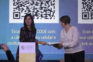 Sao Paulo (SP), 06 / 18 / 2024: Katrin Stjernfeldt Jammeh, Malm Belediye Başkanı ve İsveç Cumhurbaşkanı, ICLEI Sürdürülebilirlik Yerel Yönetimleri, Ana Ciuti, Buenos Aires Uluslararası İlişkiler Bakanı, Arjantin. 