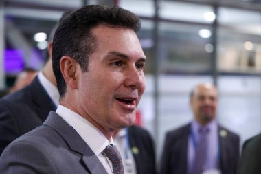 Sao Paulo (SP), 06 / 18 / 2024: Jader Barbalho Filho kentlerinin bakanı, çok sayıda yetkilinin katılacağı ve Ibirapuera Park 'ta düzenlenecek olan ICLEI 2024 Dünya Kongresine geldi.. 