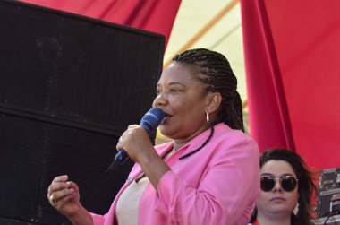 NATAL (RN), 06 / 18 / 2024 - MINISTERS / SEMINARY / KADIN - Kültür Bakanı Margareth Menezes, Ulusal Kadınlar Seminerinin açılışı sırasında, bu Salı, 18 Temmuz 2024