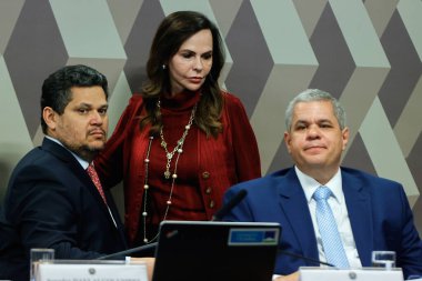 Brasilia (DF), 06 / 19 / 2024: Senatör Davi Alcolumbre, genel kurul toplantısında, bu çarşamba günü Brasilia kentinde düzenlenecek CCJ bakanlığı görevinin kimde olacağını belirtmek için - adil, 19 Haziran 2024.