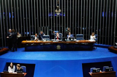 BRASILIA (DF), 06 / 19 / 2024: Ekonomik İlişkiler, Anayasa, Adalet, Vatandaşlık ve Dış İlişkiler Komiteleri tarafından duyulan yetkililerin değerlendirilmesine yönelik kasten oturum.