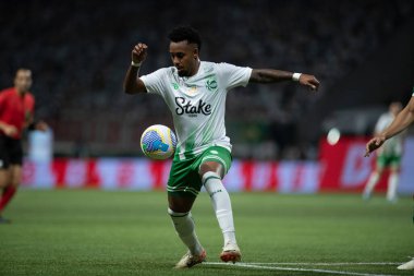 SAO PAULO (SP), 06.23.2024: Sao Paulo 'daki Allianz Parque Stadyumu' nda düzenlenen Brezilya Şampiyonası 'nın 11. turu için geçerli olan Palmeiras x Juventude arasındaki maç.