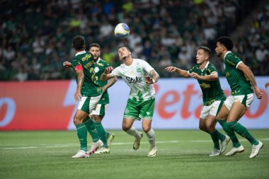 SAO PAULO (SP), 06.23.2024: Sao Paulo 'daki Allianz Parque Stadyumu' nda düzenlenen Brezilya Şampiyonası 'nın 11. turu için geçerli olan Palmeiras x Juventude arasındaki maç.