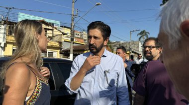 SAO PAULO (SP), 06 / 21 / 2024: Sao Paulo Tarcisio de Freitas kentinin Valisi, Sao Paulo şehrinin Güney Bölgesi 'nde düzenlenen bir etkinlikte Ricardo Nunes Belediye Başkan Yardımcısı adayı olduğunu duyurdu.. 