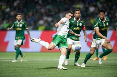 SAO PAULO (SP), 06.23.2024: Sao Paulo 'daki Allianz Parque Stadyumu' nda düzenlenen Brezilya Şampiyonası 'nın 11. turu için geçerli olan Palmeiras x Juventude arasındaki maç.