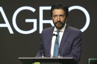 Sao Paulo (SP), 06 / 27 / 2024: Sao Paulo Belediye Başkanı Ricardo Nunes, Küresel Tarım İşletmeleri Forumunun (GAF) açılış töreninde. 