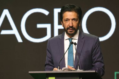 Sao Paulo (SP), 06 / 27 / 2024: Sao Paulo Belediye Başkanı Ricardo Nunes, Küresel Tarım İşletmeleri Forumunun (GAF) açılış töreninde. 