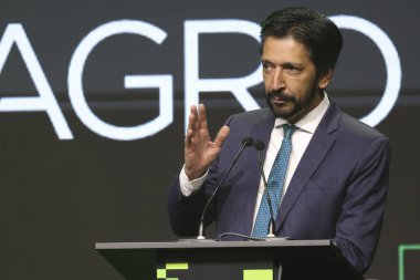 Sao Paulo (SP), 06 / 27 / 2024: Sao Paulo Belediye Başkanı Ricardo Nunes, Küresel Tarım İşletmeleri Forumunun (GAF) açılış töreninde. 