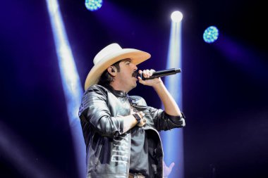 Sao Paulo (SP), Brezilya 06 / 28 / 2024 - Sao Paulo 'nun batı bölgesindeki Allianz Parque' da düzenlenen Küresel Tarım İş Forumu 'nda (GAF) Fiduma ve Jeca çifti tarafından gösterildi.